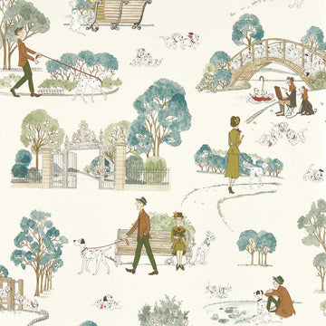 Sanderson Wallpaper 101 Dalmations Breeze Blue 217290