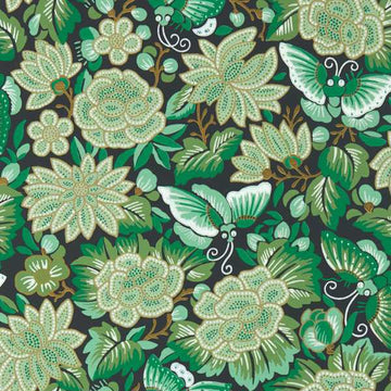 Sanderson Wallpaper Amara Butterfly Emerald/Ink Black 217117