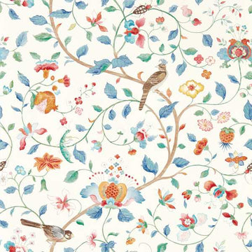 Sanderson Wallpaper Aril's Garden Olive/Mulberry 217238