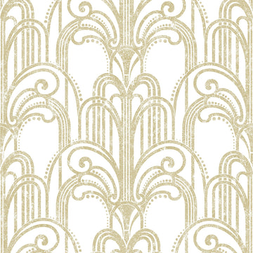 Graham & Brown Wallpaper Art Deco Gold/Pearl 104296