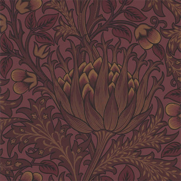 Morris & Co Wallpaper Artichoke Wine 216850