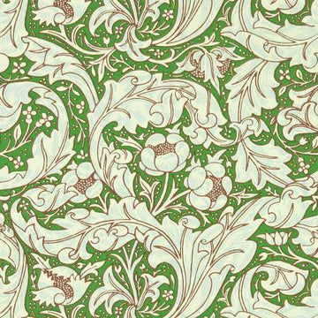 Morris & Co Wallpaper Bachelors Button Leaf Green/Sky 217096