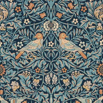 Morris & Co Wallpaper Bird Webb's Blue 217193