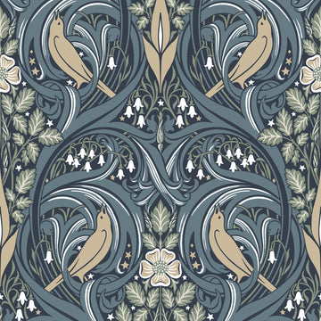 Galerie Wallpaper Bird Scroll ET12212