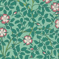 Little Greene Wallpaper Briar Rose Green Verditer