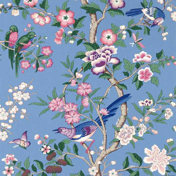 Sanderson Wallpaper Chinoserie Hall Blueberry/Purple 217111