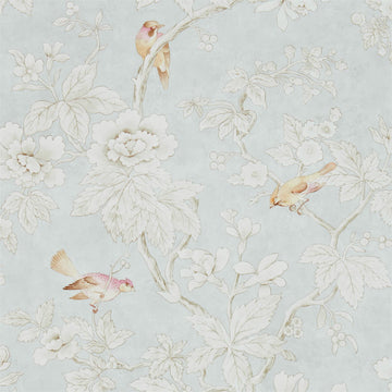 Sanderson Wallpaper Chiswick Grove Silver 216388