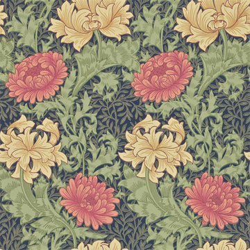 Morris & Co Wallpaper Chrysanthemum Indigo 216854