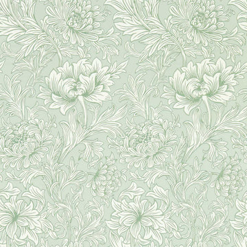 Morris & Co Wallpaper Chrysanthemum Toile Willow 217069
