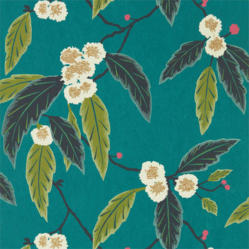 Harlequin Wallpaper Coppice Peacock / Azalea / Midnight 112132