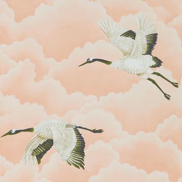 Harlequin Wallpaper Cranes in Flight Blush 111232