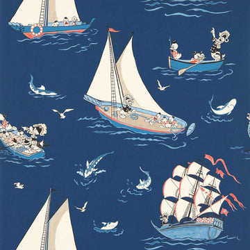 Sanderson Wallpaper Donald Nautical Night Fishing 217283