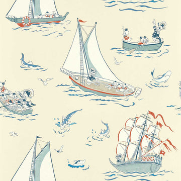 Sanderson Wallpaper Donald Nautical Sea Salt 217282