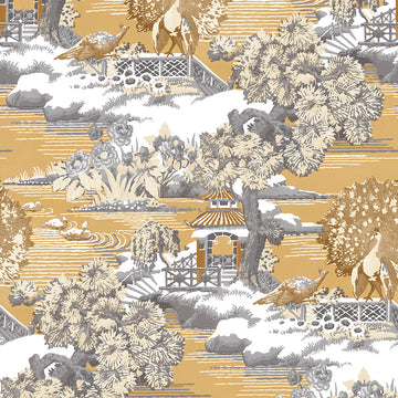 Graham & Brown Wallpaper Edo Toile Mustard 107885