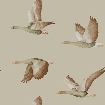 Sanderson Wallpaper Elysian Geese Briarwood 216609