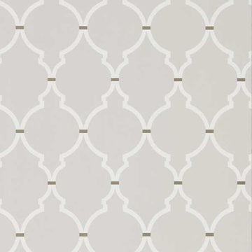 Sanderson Wallpaper Empire Trellis Silver/Calico 216335