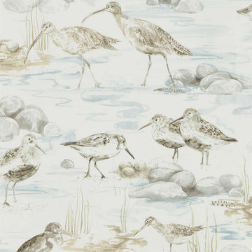 Sanderson Wallpaper Estuary Birds Blue/Grey 216492
