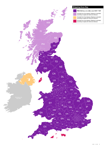 FedEx Uk Shipping Zone Map from Rabart.co.uk