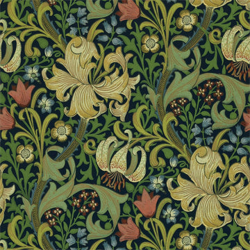 Morris & Co Wallpaper Golden Lily Indigo 216816