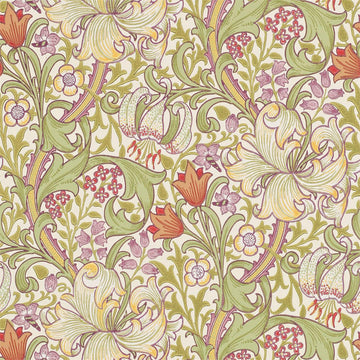Morris & Co Wallpaper Golden Lily Olive/Russet 216834
