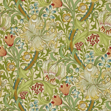 Morris & Co Wallpaper Golden Lily Pale Biscuit 216858