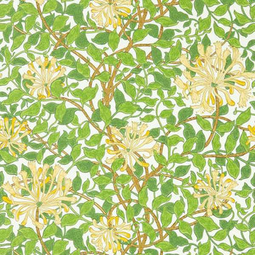 Morris & Co Wallpaper Honeysuckle Cream/Chocolate 217095