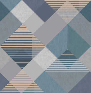 Graham & Brown Wallpaper Kaleidoscope Denim 118707