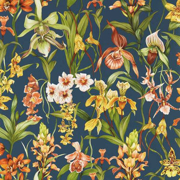 Harlequin Wallpaper Kalina Midnight / Baked Terracotta / Nectar 113010