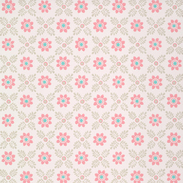 Little Greene Wallpaper Ditsy Block Carmine