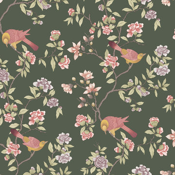 Little Greene Wallpaper Aderyn Olive Colour