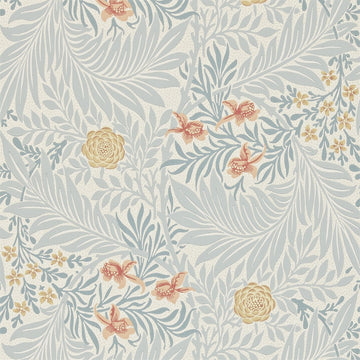 Morris & Co Wallpaper Larkspur Slate/Russet 212556