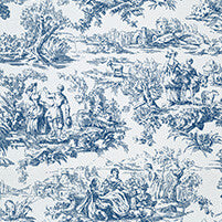 Little Greene Wallpaper Lover's Toile Mazarine Blue