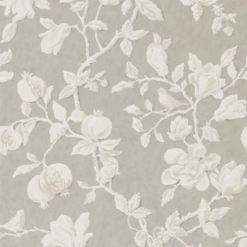 Sanderson Wallpaper Magnolia & Pomegranate Silver/Linen 215722
