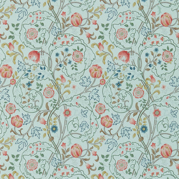 Morris & Co Wallpaper Mary Isobel Silk Blue/Pink 214731