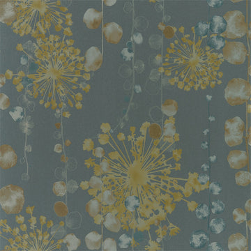 Harlequin Wallpaper Moku Graphite / Mustard 111650