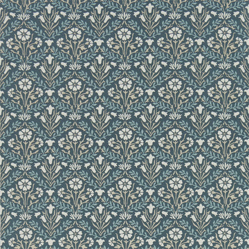 Morris & Co Wallpaper Morris Bellflowers Indigo/Linen 216806