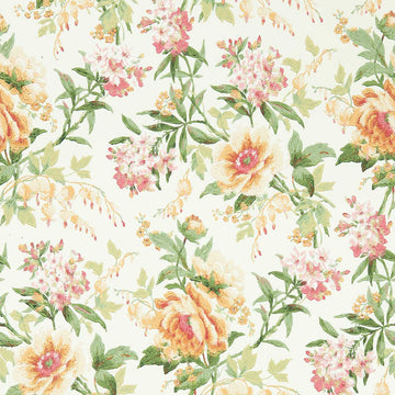 Sanderson Wallpaper Olivia Botanical Green/Orange 217038