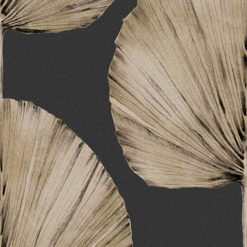 Graham & Brown Wallpaper Palm Fan Charcoal 112194
