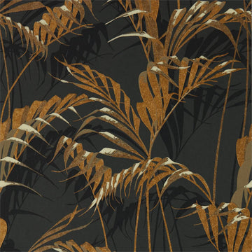 Sanderson Wallpaper Palm House Charcoal/Gold 216641