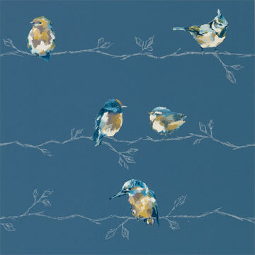 Harlequin Wallpaper Persico Turquoise / Navy 111487