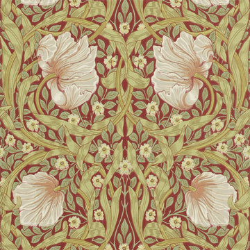 Morris & Co Wallpaper Pimpernel Brick/Olive 216845