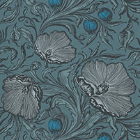 Little Greene Wallpaper Poppy Trail Air Force Blue