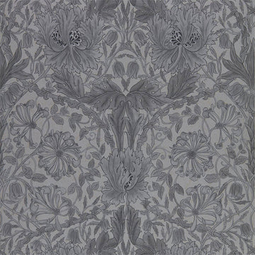 Morris & Co Wallpaper Pure Honeysuckle & Tulip Black Ink 216523