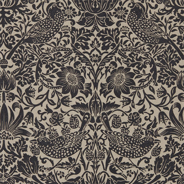 Morris & Co Wallpaper Pure Strawberry Thief Gilver/Graphite 216018