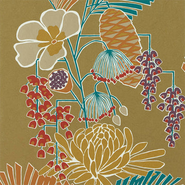 Harlequin Wallpaper Salon Gold / Russett / Atlantic 112152