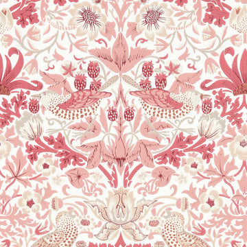 Morris & Co Wallpaper Simply Strawberry Thief Madder 217059