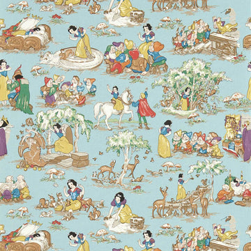 Sanderson Wallpaper Snow White Puddle Blue 217274