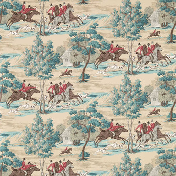 Sanderson Wallpaper Tally Ho Teal/Ruby 214597