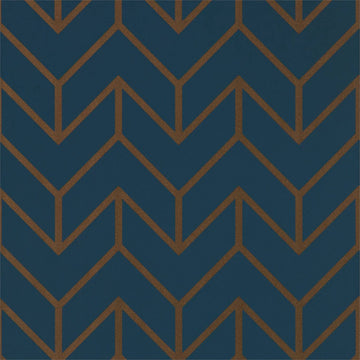 Harlequin Wallpaper Tessellation Marine / Copper 111986