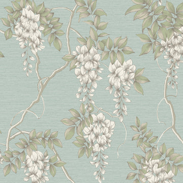 Graham & Brown Wallpaper Wisteria Duck Egg 120138